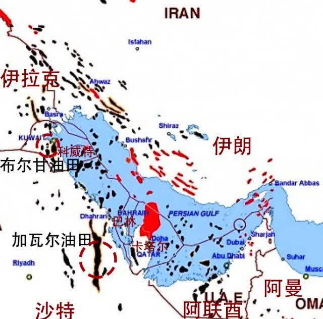 中东拥有世界上最大的油田——加瓦尔油田,已探明的石油储量就高达112