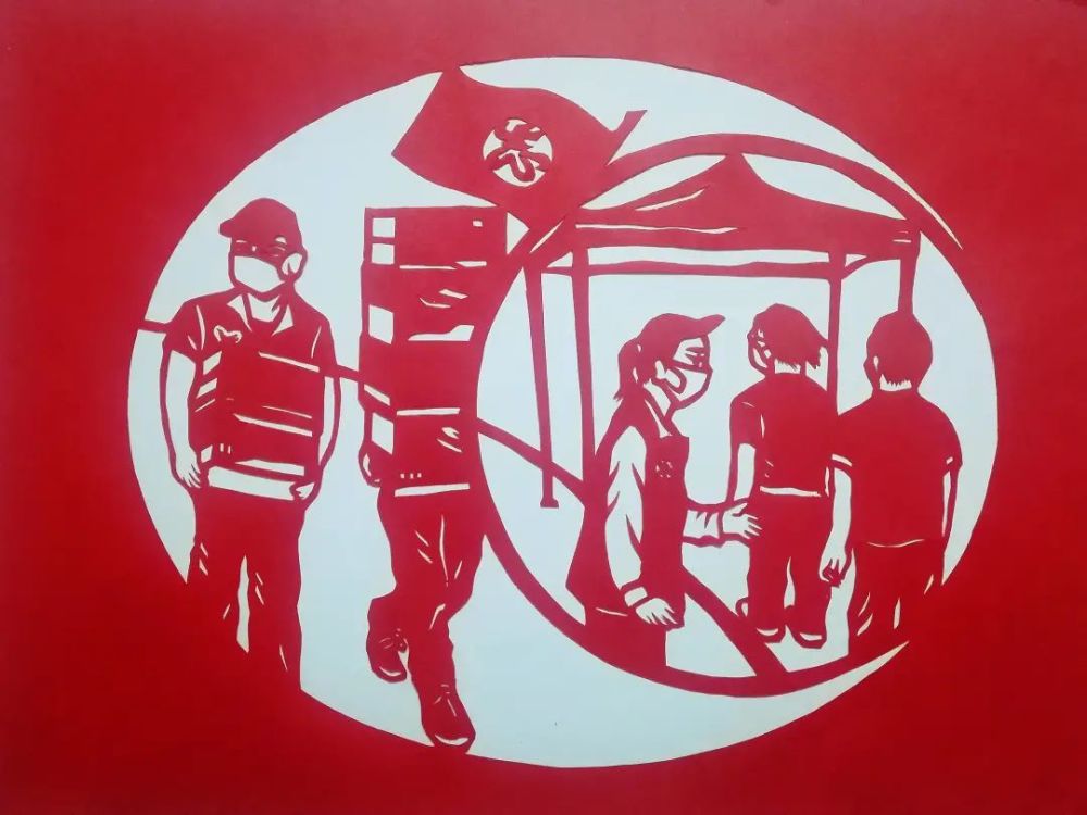 剪纸传情致敬疫情防控中的中国力量