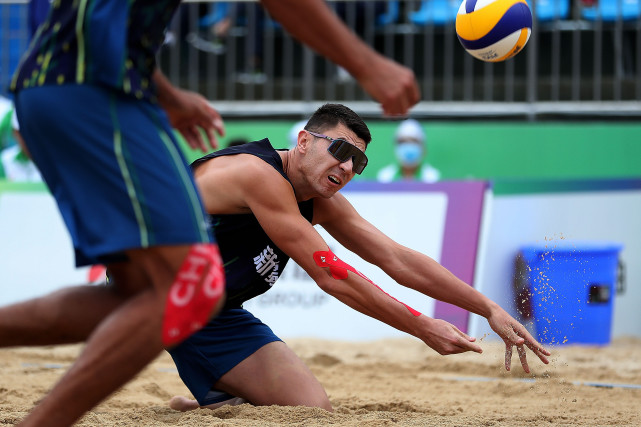 全运会沙滩排球男子成年组辽宁一队夺冠