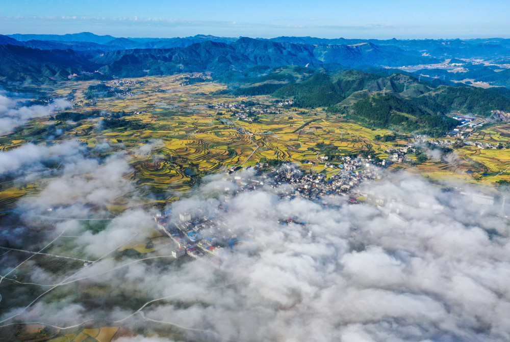 镜观中国新华社国内新闻照片一周精选13龙里晨雾