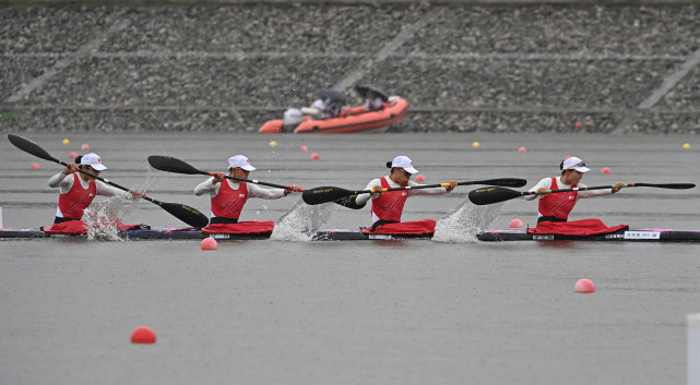 全运会皮划艇静水女子500米四人皮艇决赛赛况