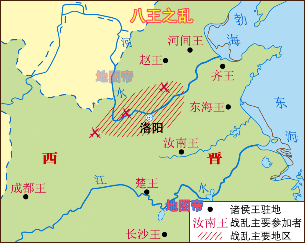 西晋分封地图图片