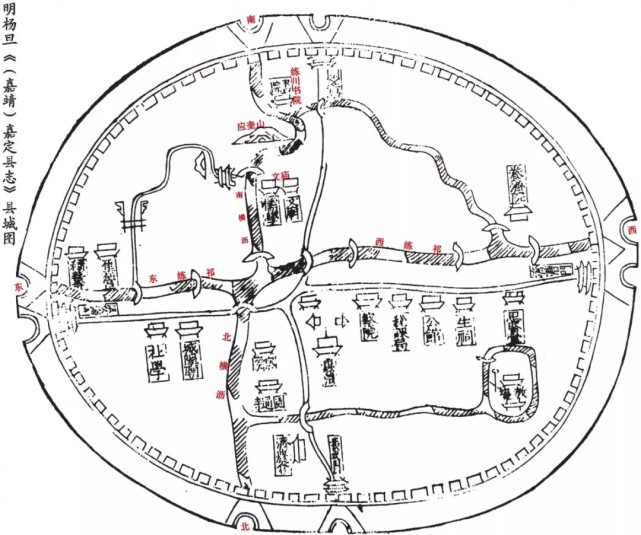 记者从嘉定博物馆新馆的古城模型中发现,如今的老城区竟一直遵循南宋