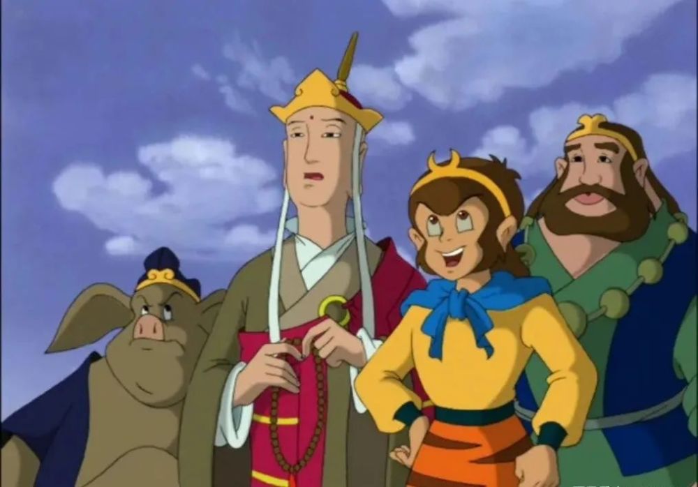 比如动画片《西游记》的主题曲"白龙马,蹄朝西,驮着唐三藏跟着仨徒弟