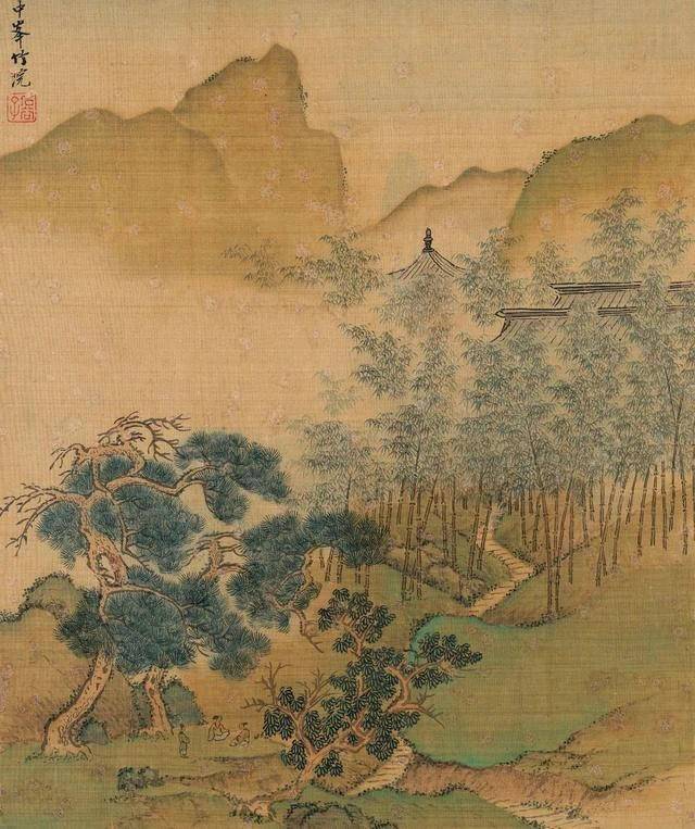 虞山风景画图片