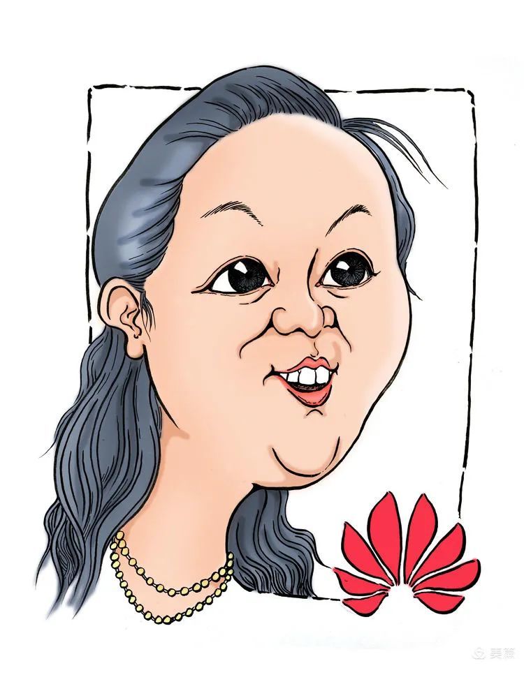 轻舟虽晚终回家国孟晚舟任正非肖像漫画