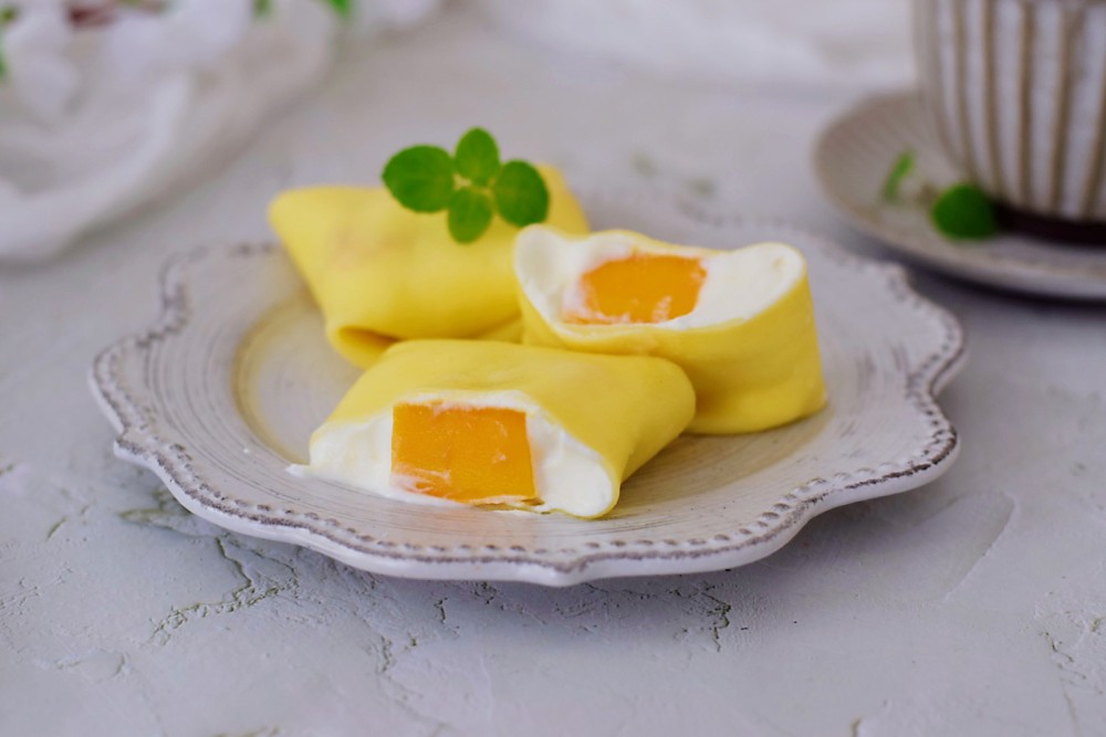 芒果班戟,甜点中的王者,丝滑爽口,味道鲜美