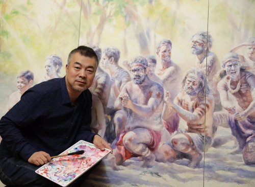 礼泉籍旅澳画家晁铁军先生虽然身在遥远的异国他乡,但是心系家乡文化