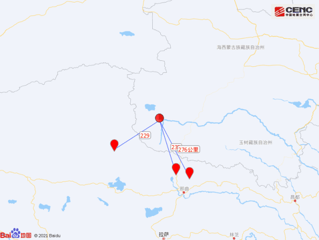 青海海西州唐古拉地區發生31級地震