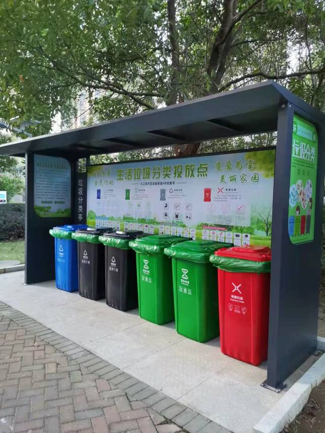 八里湖社区诚盛御庭小区垃圾分类亭正式上岗