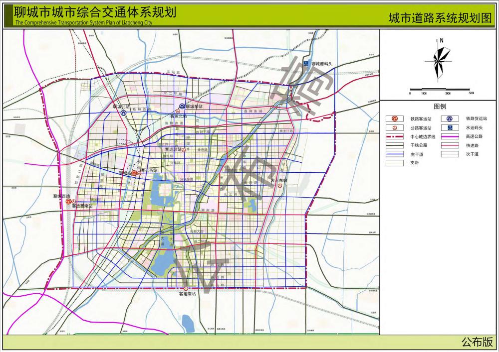 聊城市城区道路系统规划总图