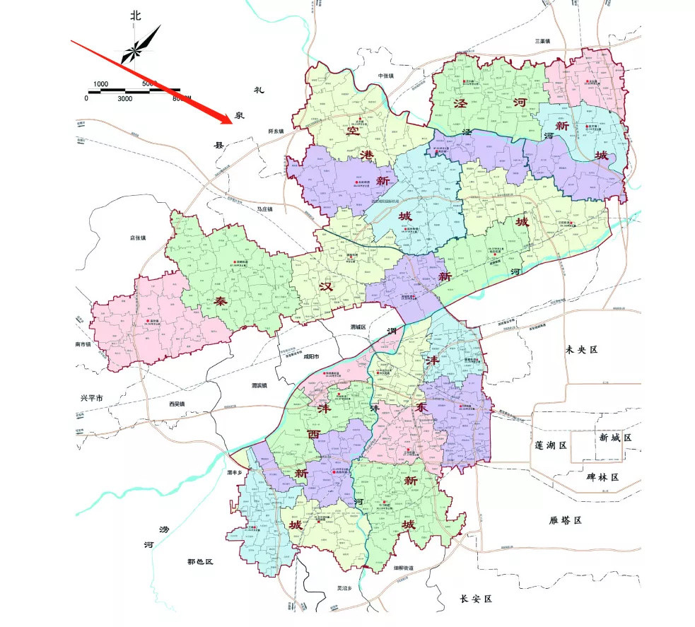 西咸新区咸阳经开区,泾阳辖区内的共管区以及礼泉,因与空港新城相邻而