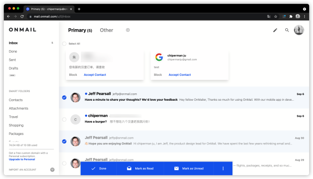 App＋1｜重新掌控收件箱，功能丰富的新生代邮箱服务：OnMail_腾讯新闻