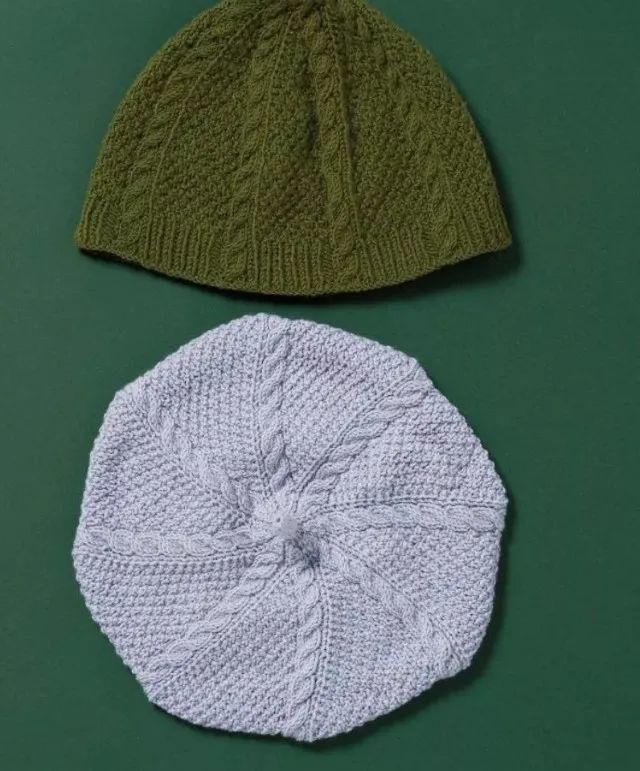 棒针实例32好看的贝雷帽子图解女人味十足拿起棒针马上织一顶