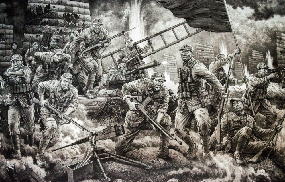 战争中参加了鲁南战役,莱芜战役,孟良崮战役,沂源阻击战,沙土集战役