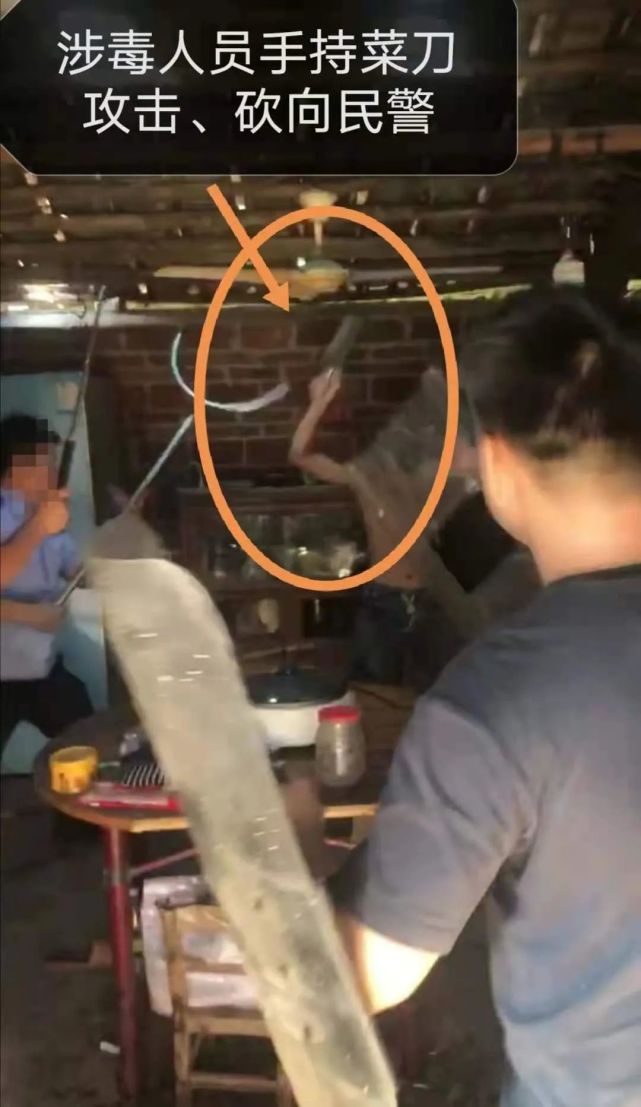 博白龙潭民警勇擒持刀暴力拒捕涉毒人员