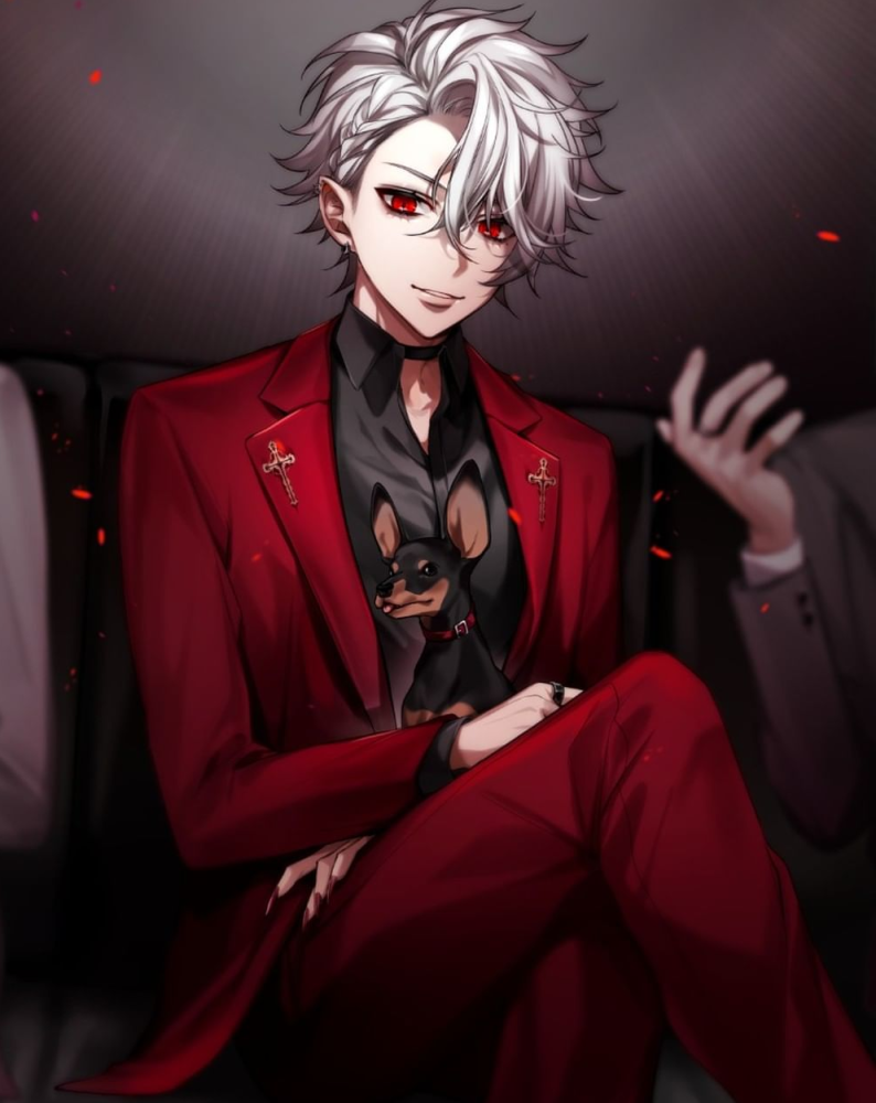 红瞳白发黑衣这气质真把我拿捏的死死地