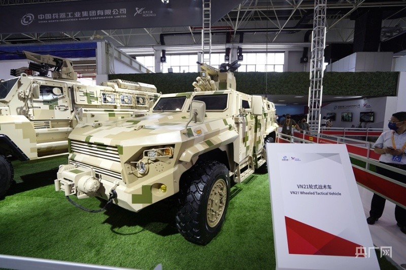 vn21轮式战术车.(央广网记者 官文清摄)