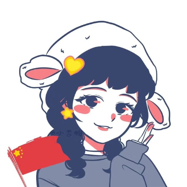 国庆节专属可爱插画中国红头像