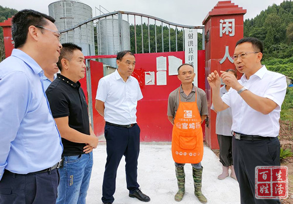 遂宁市委常委政法委书记刘波涛到射洪开展沈水河巡河工作