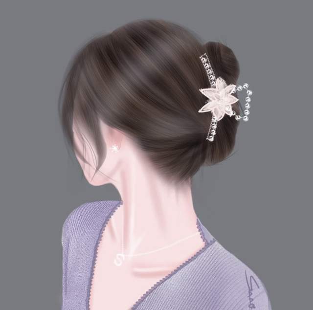 头像手绘气质女生背影你喜欢哪一个