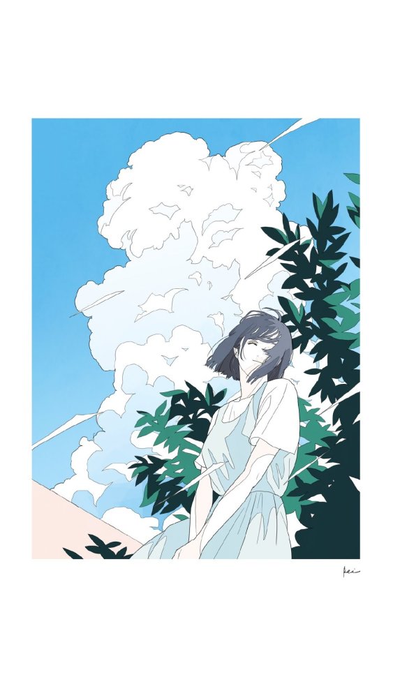 插画系列你和春天的空气一样清新