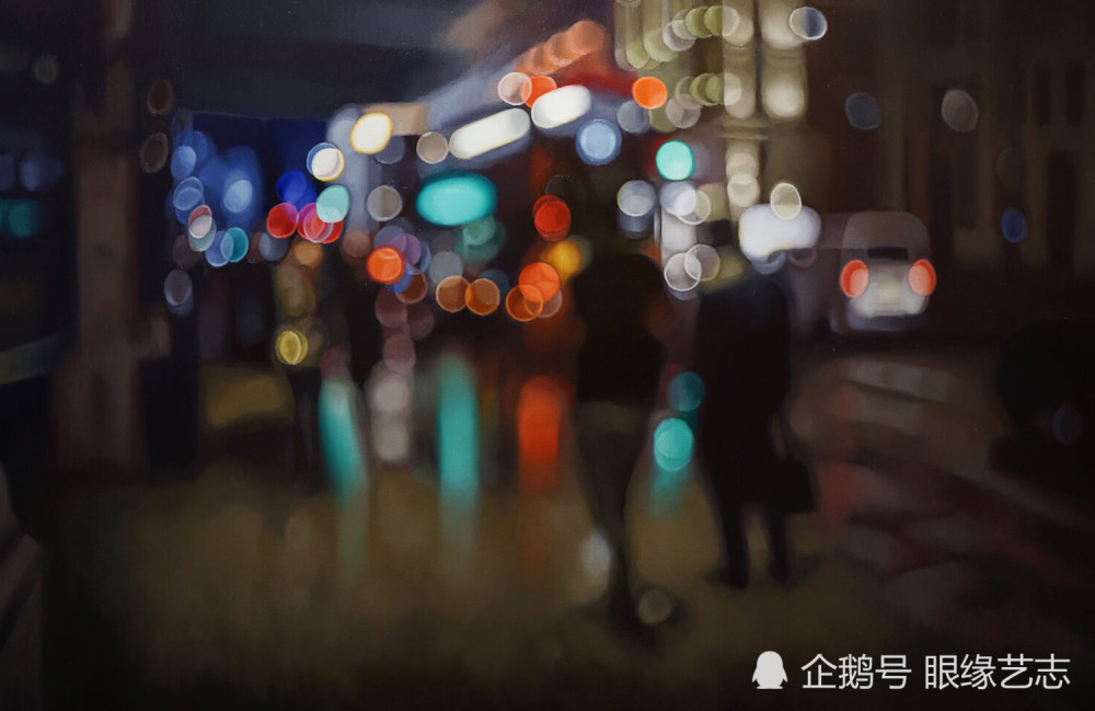 近视眼中的世界斜视的画家画出了失焦之后的暖光