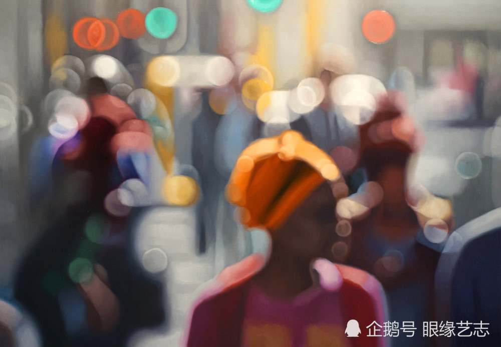 近视眼中的世界斜视的画家画出了失焦之后的暖光