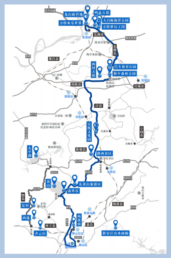 敬亭山旅游路线图图片