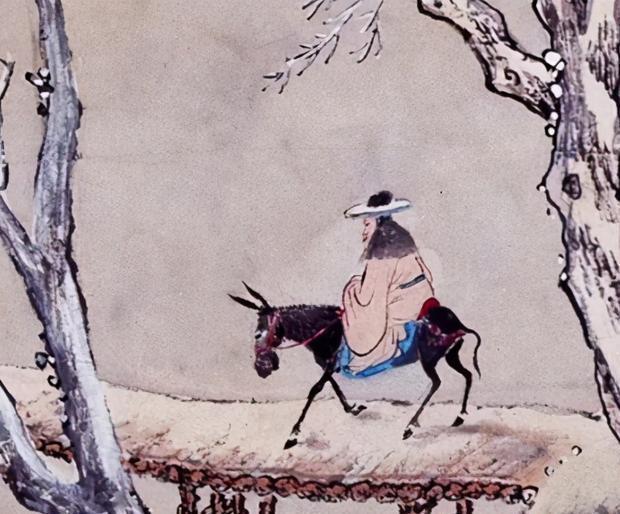 贾岛骑驴的时候,喜欢自言自语,旁人不解,其实他是在斟酌诗句.