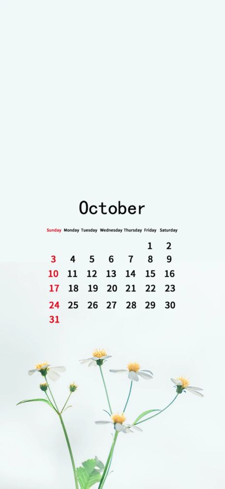 壁纸|十月日历壁纸(2021.10)_腾讯新闻