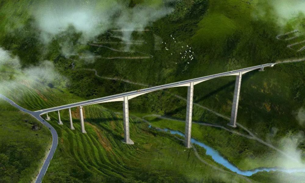 世界第一高墩凉山金阳三峡连心桥合龙