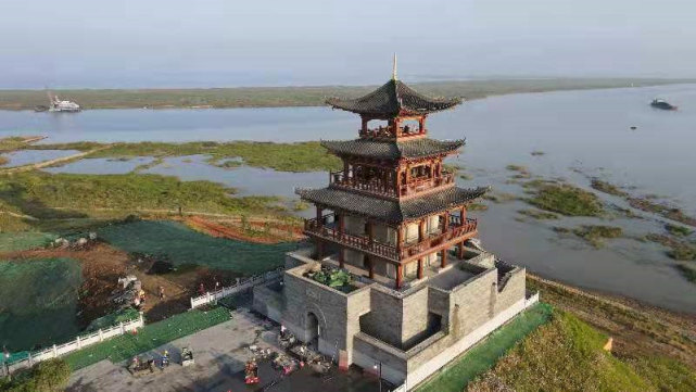 鄱阳湖望湖亭修缮一新开放