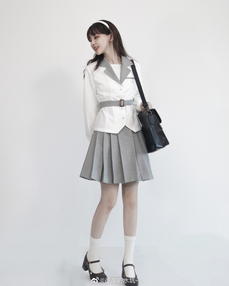 jk制服:水色短袖