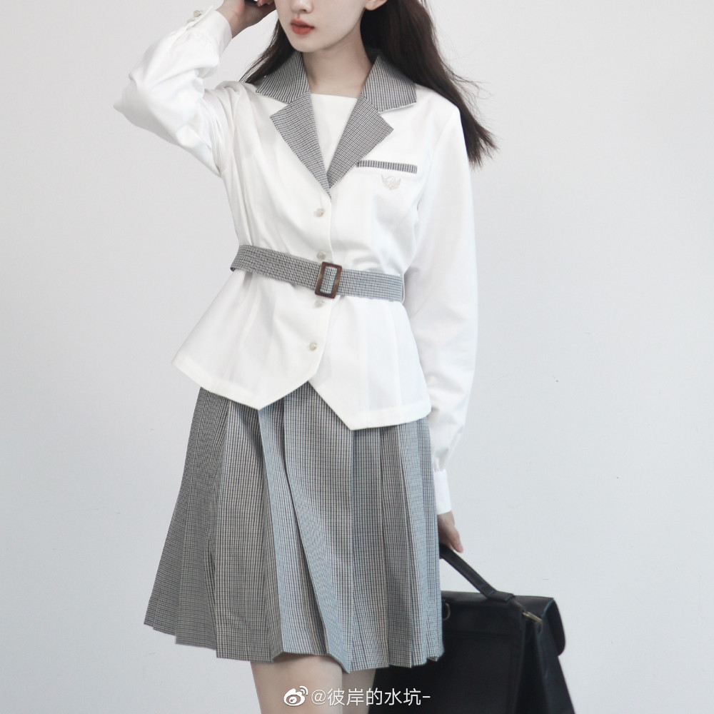 jk制服:水色短袖