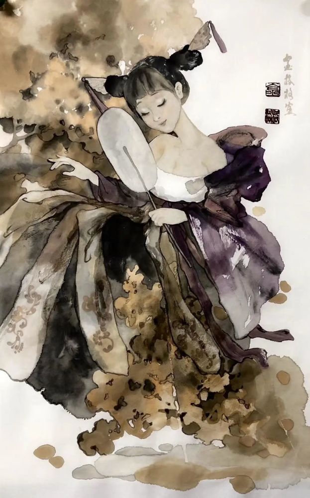 99张水墨美人图清雅空灵贵气水墨韵味跃然纸