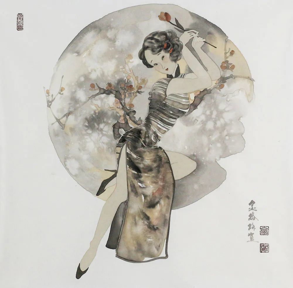 99张水墨美人图清雅空灵贵气水墨韵味跃然纸