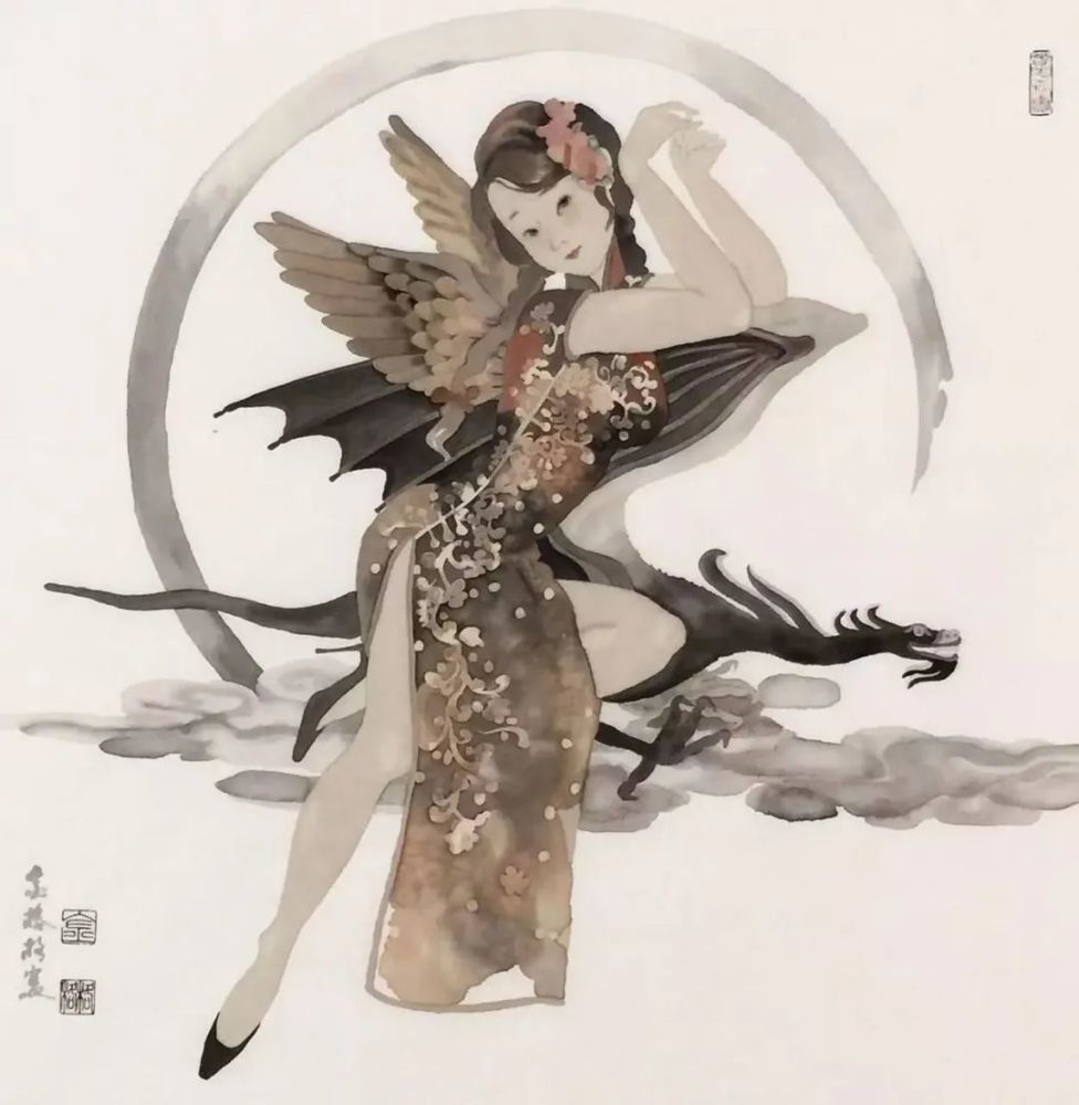 99张水墨美人图清雅空灵贵气水墨韵味跃然纸