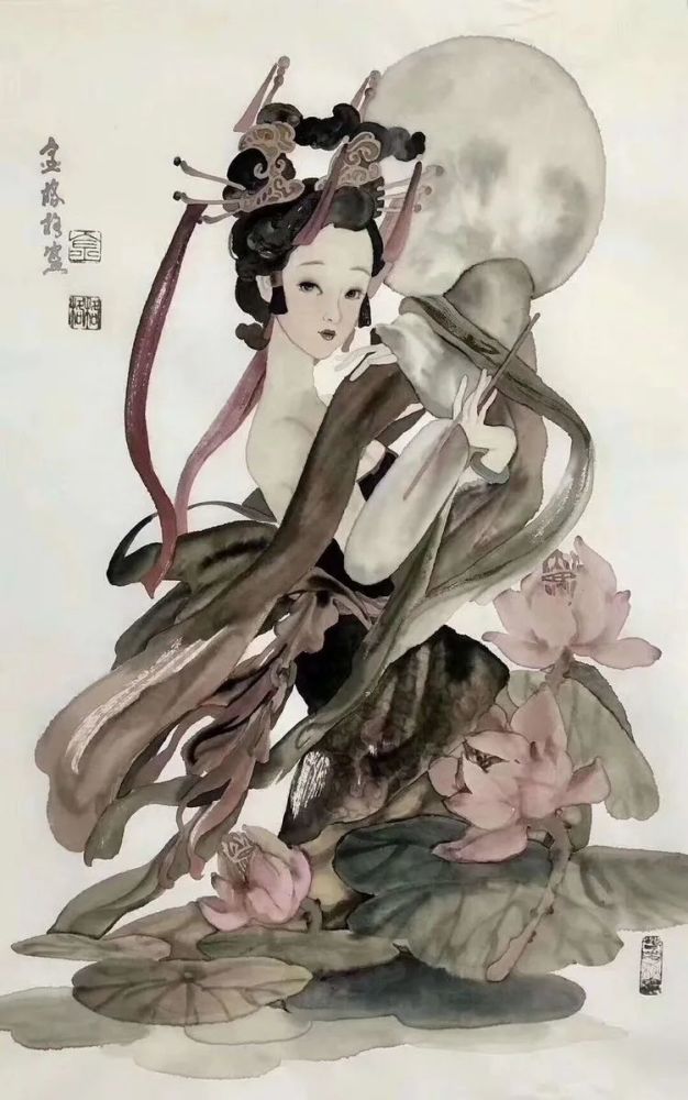 99张水墨美人图清雅空灵贵气水墨韵味跃然纸