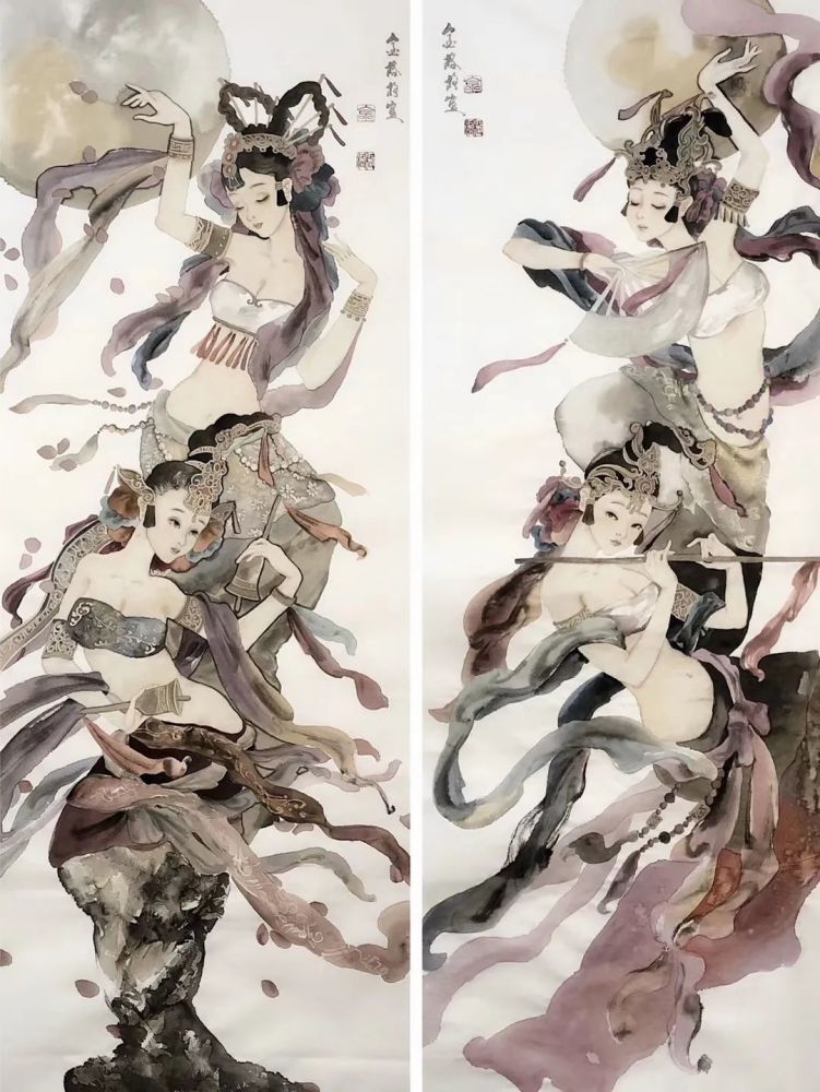 99张水墨美人图清雅空灵贵气水墨韵味跃然纸