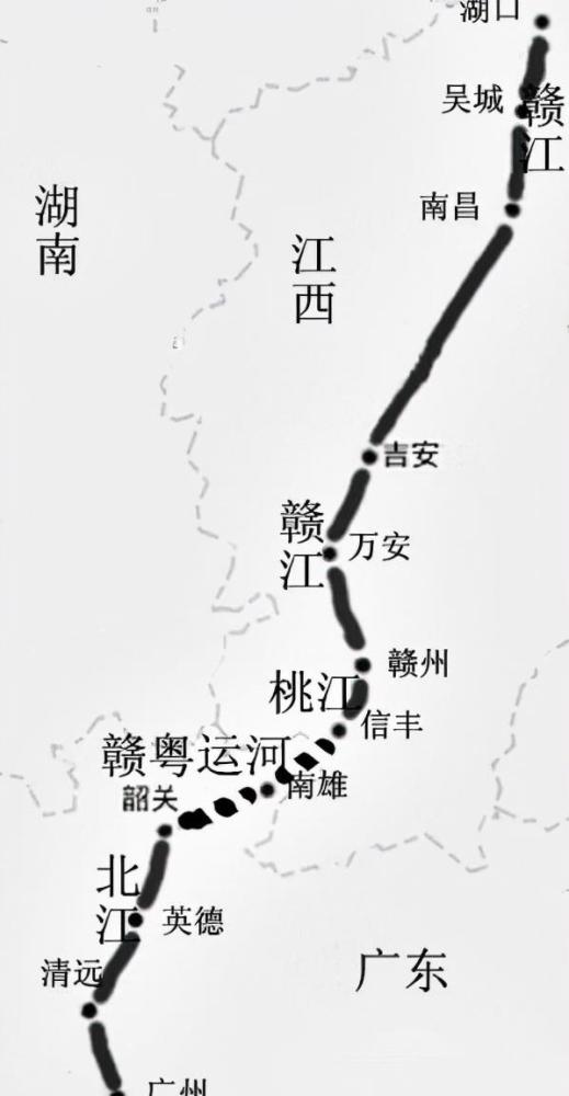 赣粤运河信丰段线路图图片