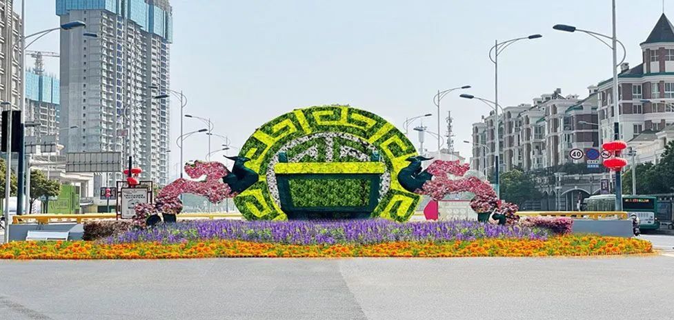 立体花坛扮靓西山,这个国庆美出圈了～_腾讯新闻