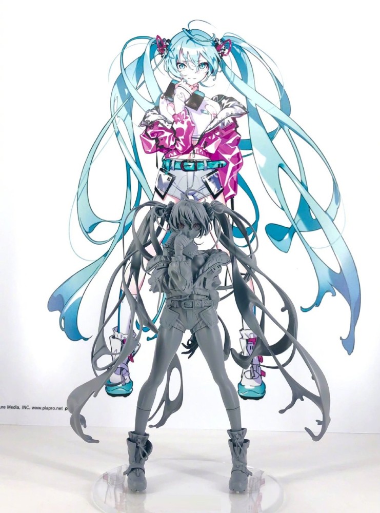 新一款初音手辦公開米山舞原畫設計灰模很驚豔上色有點懸