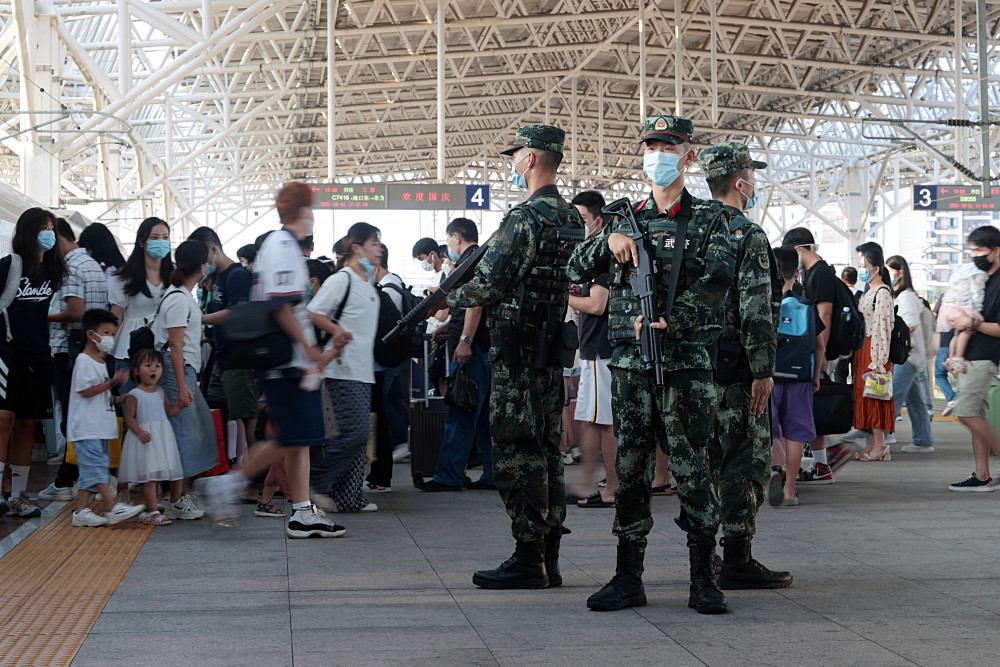 深圳湾武警图片