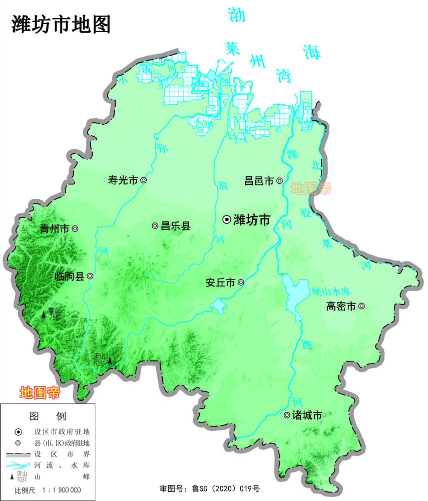 濰坊,位於山東半島西部,南依泰沂山脈,北瀕渤海萊州灣,東與青島,煙臺