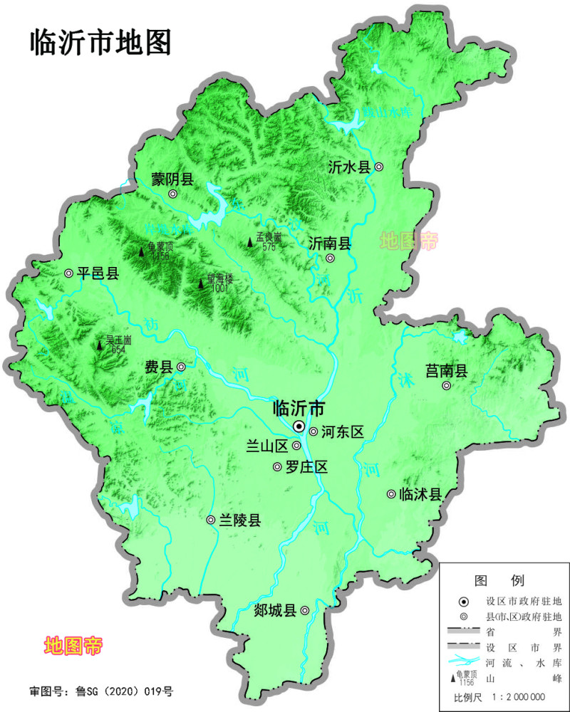 17张地形图快速了解山东省各市