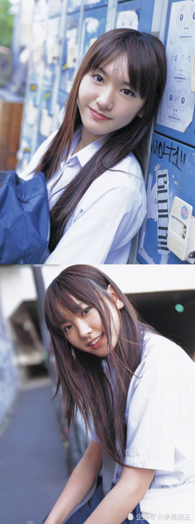 新垣结衣经典发型是长发齐刘海,少女感十足.