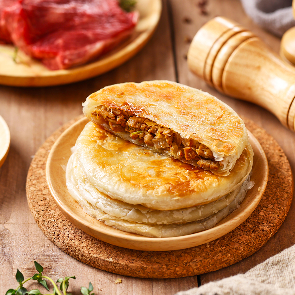 珍味小梅园香酥牛肉饼49元3包酥皮肉感一口飙汁