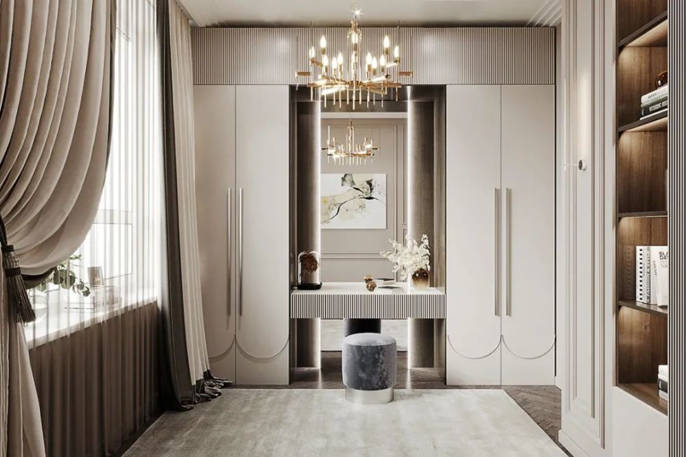 衣柜梳妆台一体化定制节省空间的同时凸显高级