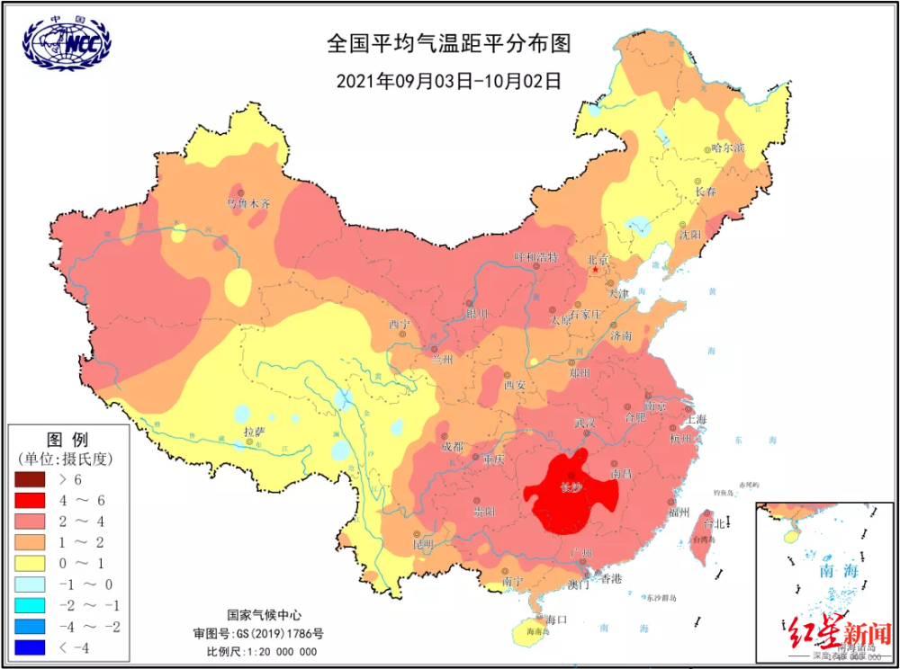 今日全国温度分布图图片